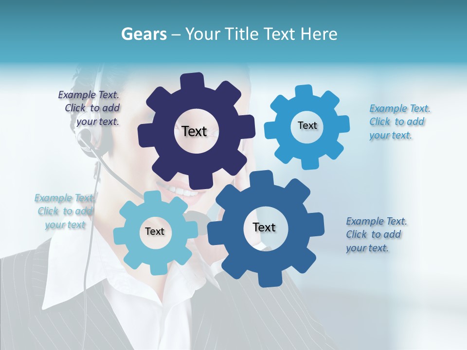 Headset Helpdesk Suit PowerPoint Template