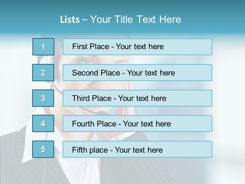 Headset Helpdesk Suit PowerPoint Template