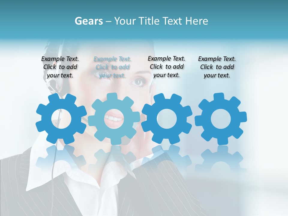 Headset Helpdesk Suit PowerPoint Template