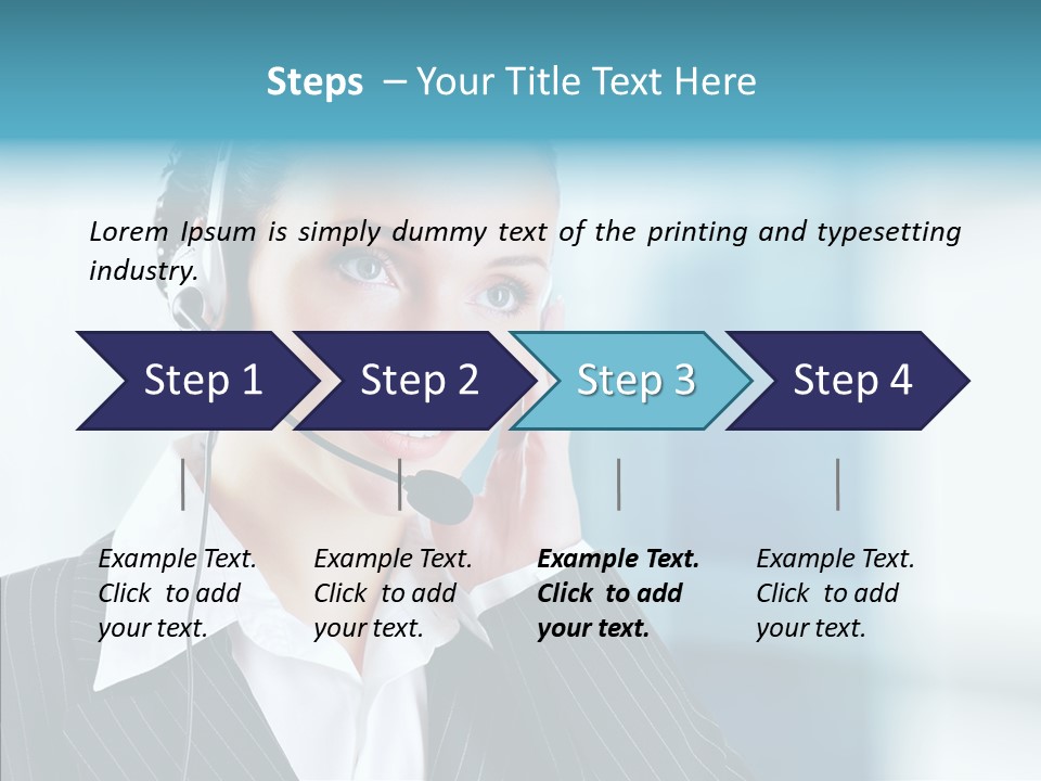Headset Helpdesk Suit PowerPoint Template