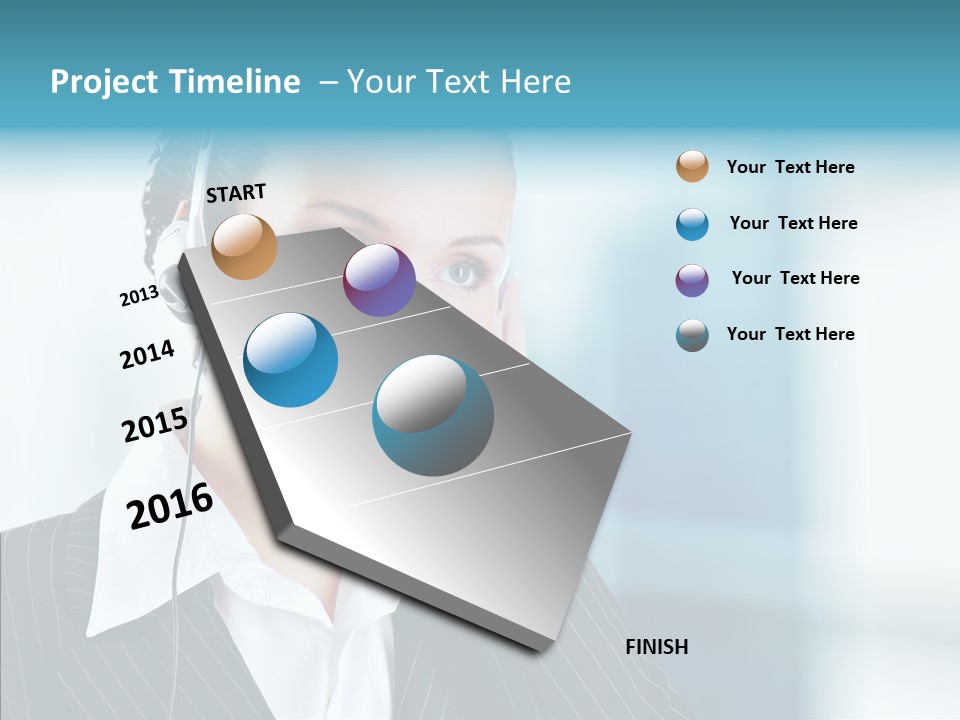 Headset Helpdesk Suit PowerPoint Template