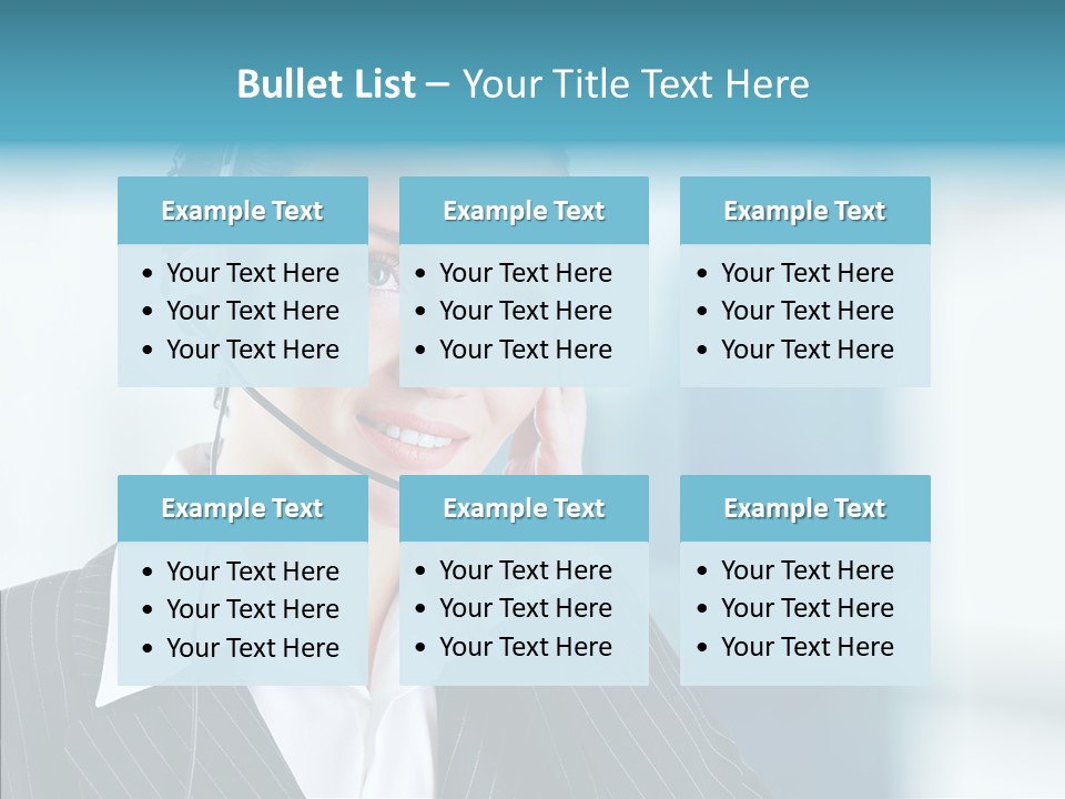 Headset Helpdesk Suit PowerPoint Template