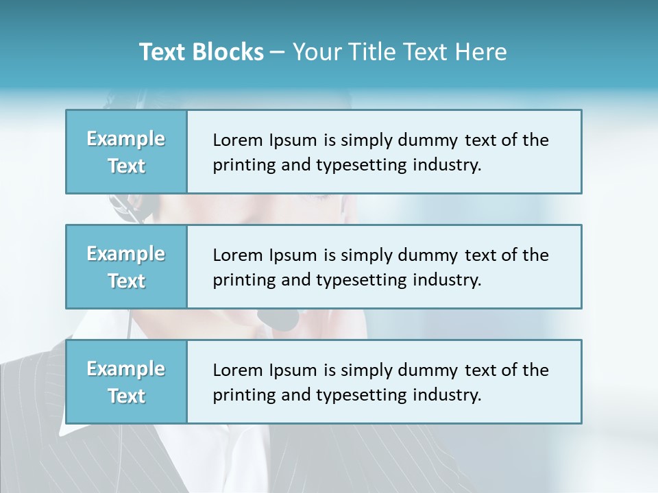 Headset Helpdesk Suit PowerPoint Template