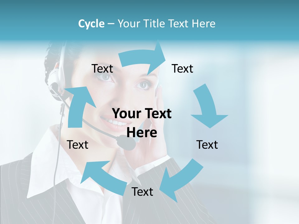 Headset Helpdesk Suit PowerPoint Template