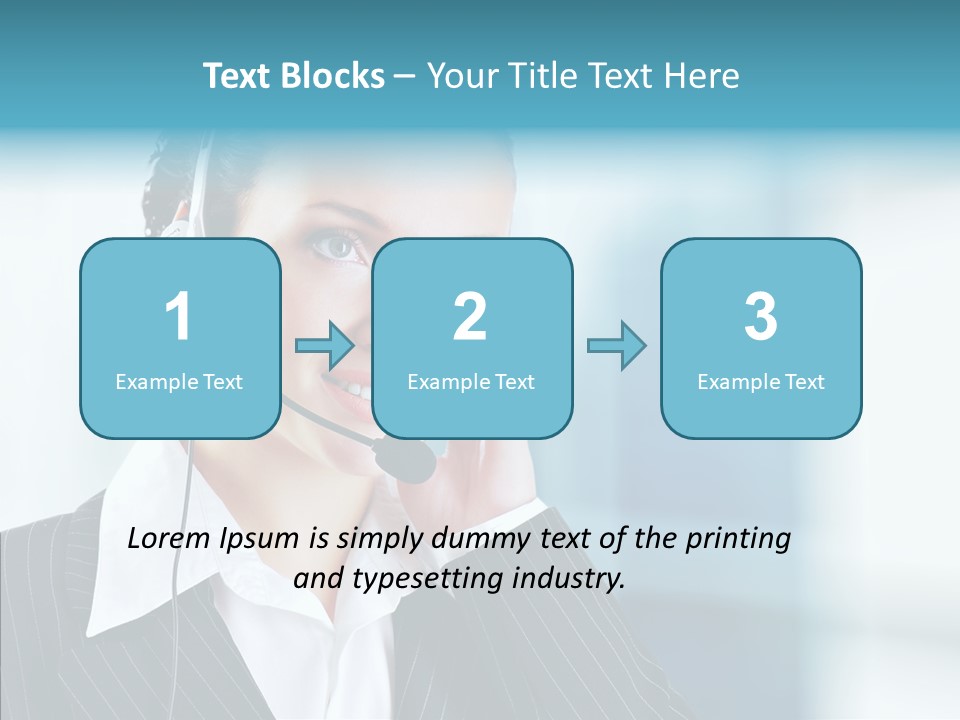 Headset Helpdesk Suit PowerPoint Template
