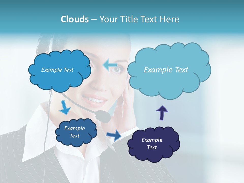 Headset Helpdesk Suit PowerPoint Template