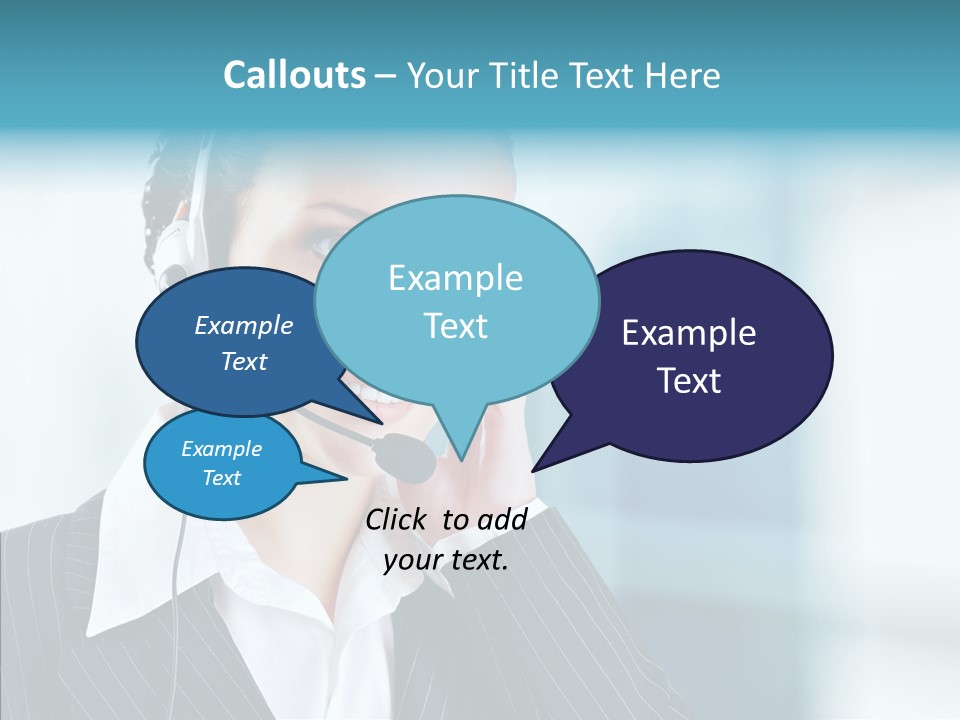 Headset Helpdesk Suit PowerPoint Template