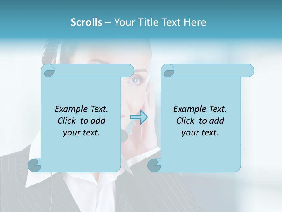 Headset Helpdesk Suit PowerPoint Template