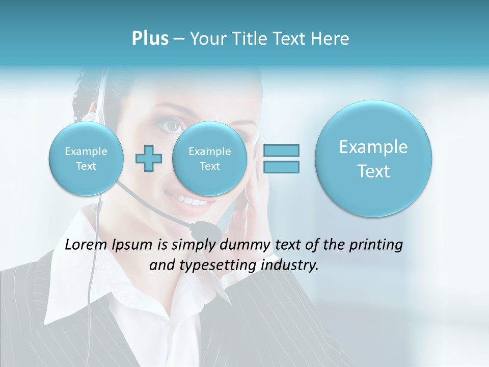 Headset Helpdesk Suit PowerPoint Template
