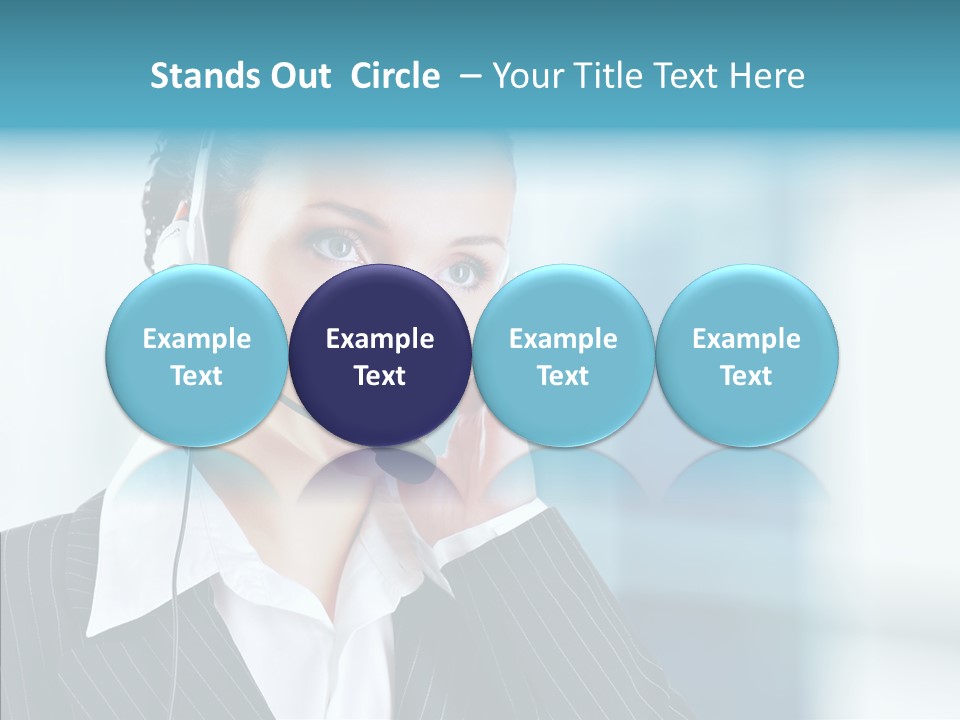 Headset Helpdesk Suit PowerPoint Template
