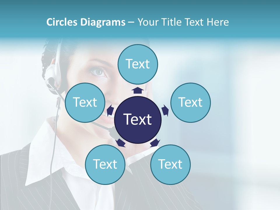 Headset Helpdesk Suit PowerPoint Template