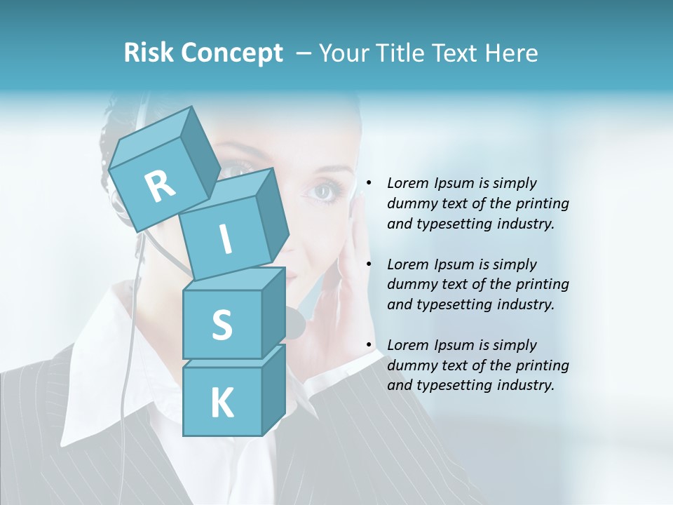 Headset Helpdesk Suit PowerPoint Template