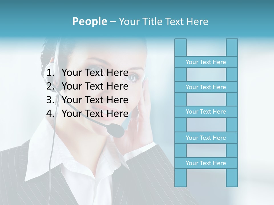 Headset Helpdesk Suit PowerPoint Template