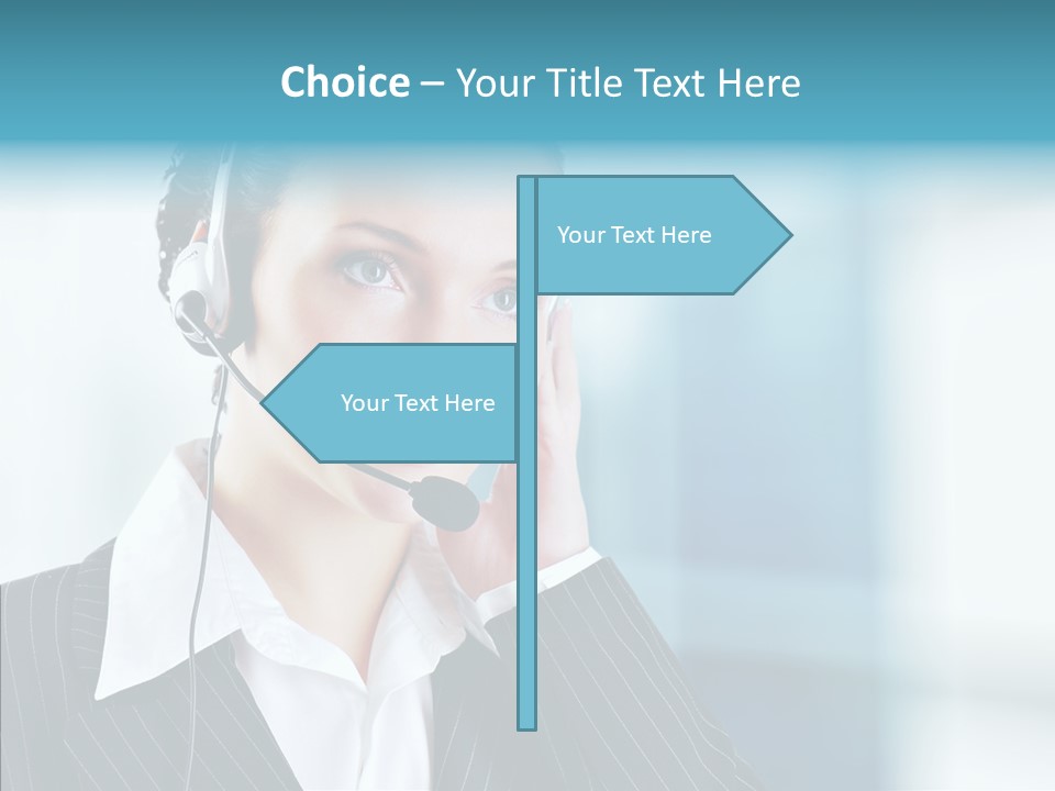 Headset Helpdesk Suit PowerPoint Template