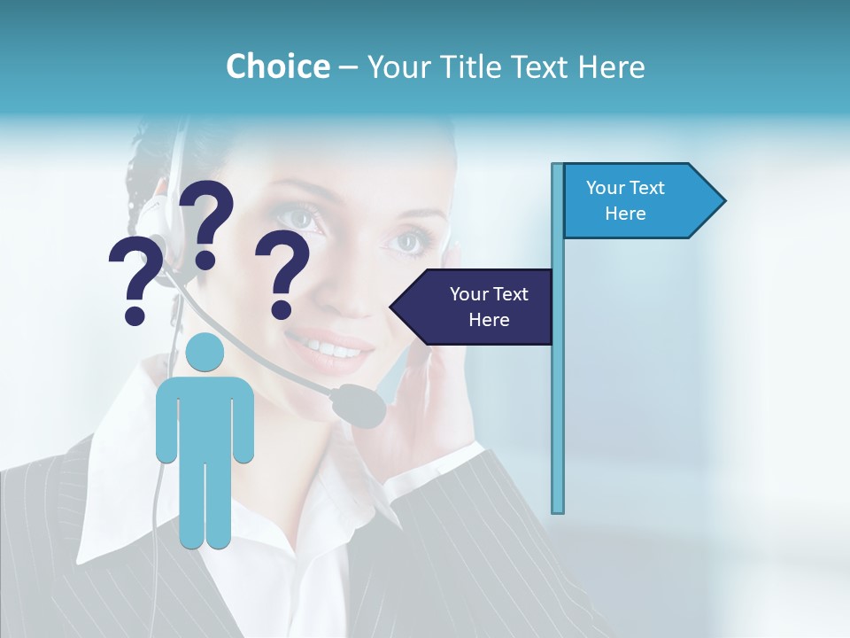 Headset Helpdesk Suit PowerPoint Template