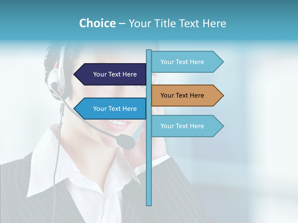 Headset Helpdesk Suit PowerPoint Template