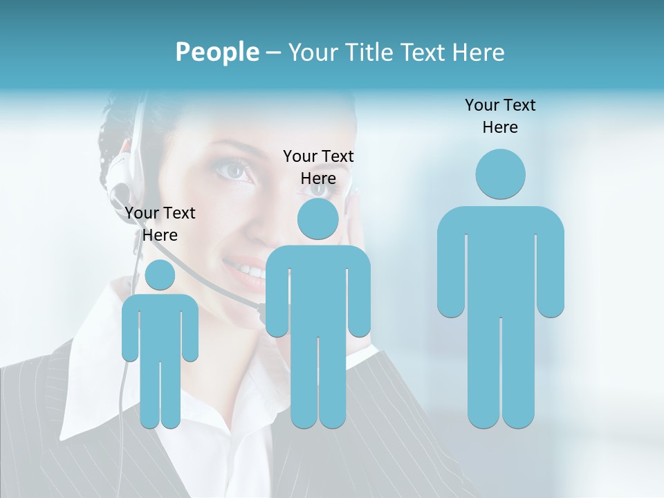 Headset Helpdesk Suit PowerPoint Template