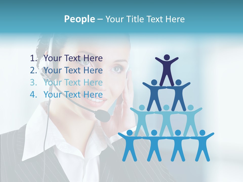 Headset Helpdesk Suit PowerPoint Template