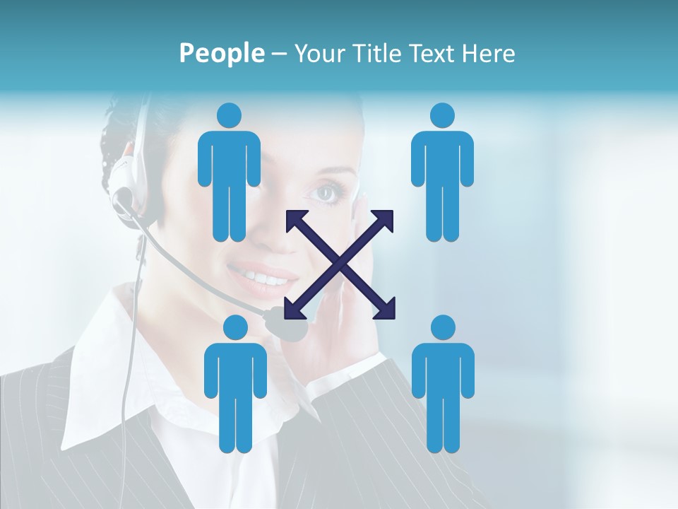 Headset Helpdesk Suit PowerPoint Template