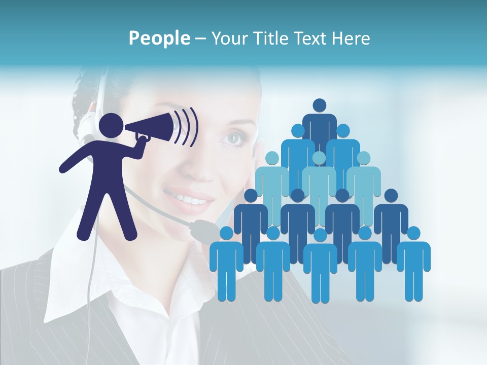 Headset Helpdesk Suit PowerPoint Template
