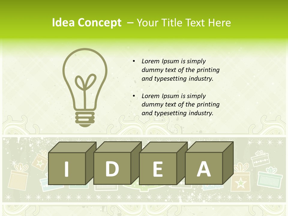 Flake Invitation Card PowerPoint Template