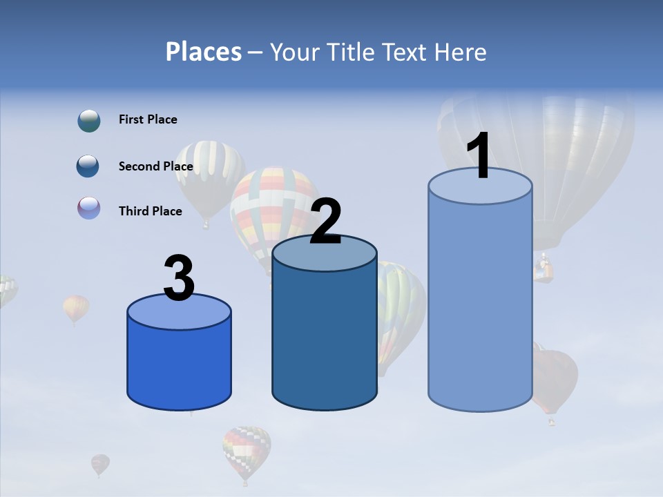 Ballooning Mid Air Basket PowerPoint Template