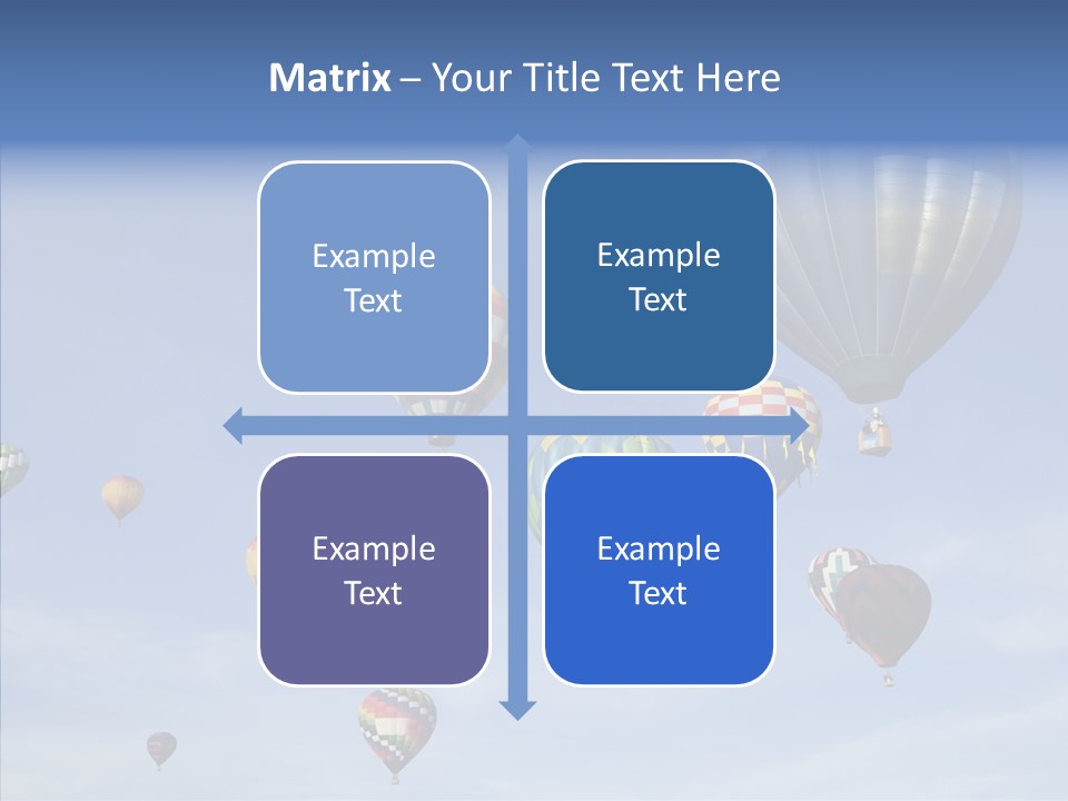 Ballooning Mid Air Basket PowerPoint Template