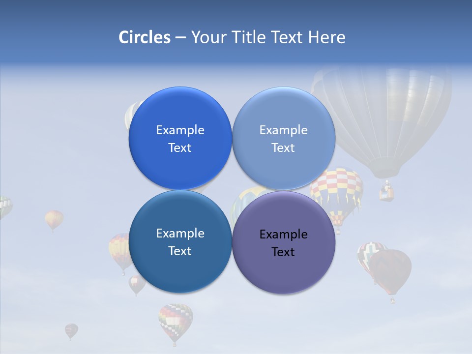 Ballooning Mid Air Basket PowerPoint Template