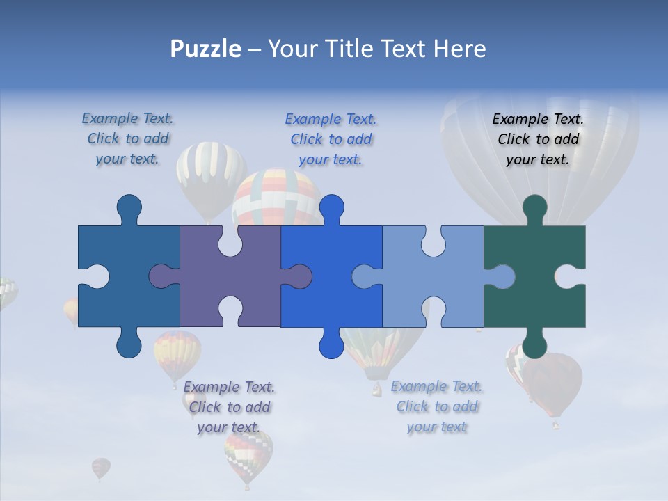 Ballooning Mid Air Basket PowerPoint Template