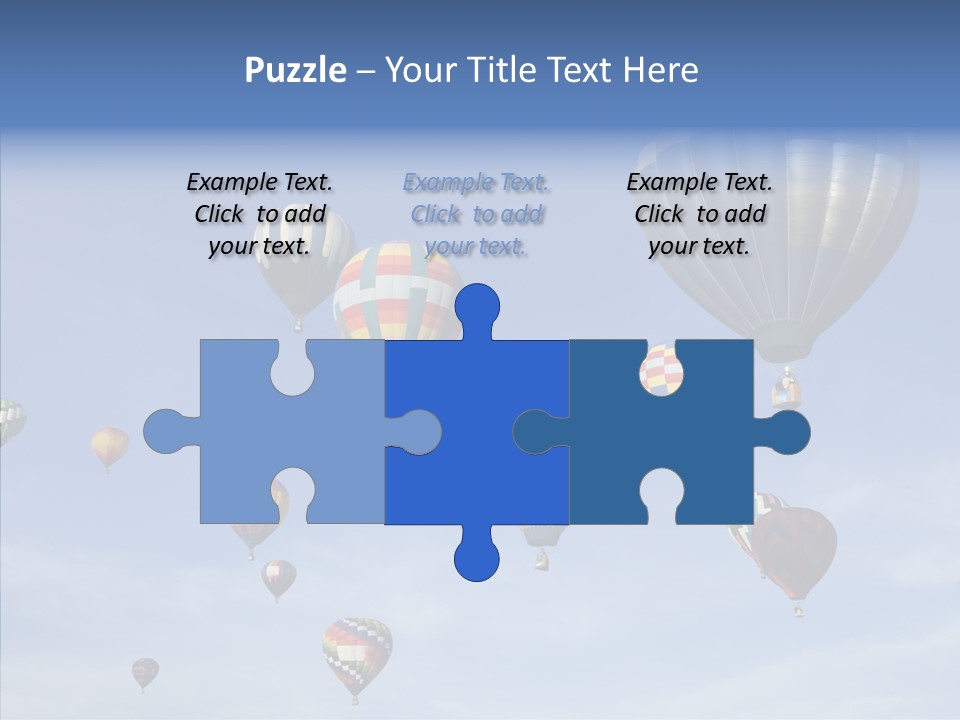 Ballooning Mid Air Basket PowerPoint Template