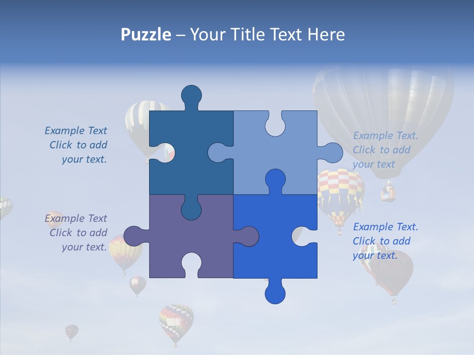 Ballooning Mid Air Basket PowerPoint Template