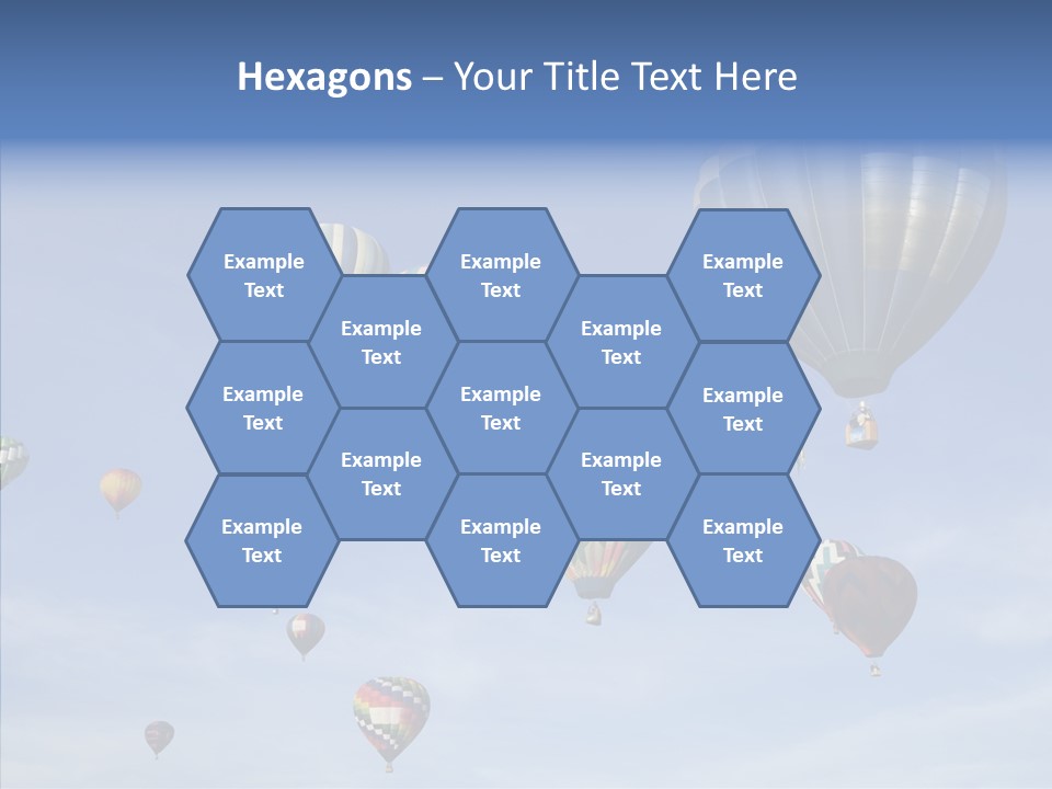 Ballooning Mid Air Basket PowerPoint Template