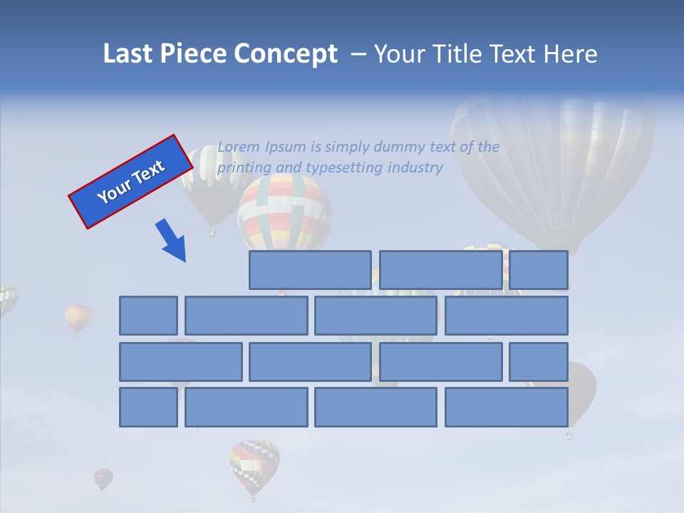 Ballooning Mid Air Basket PowerPoint Template