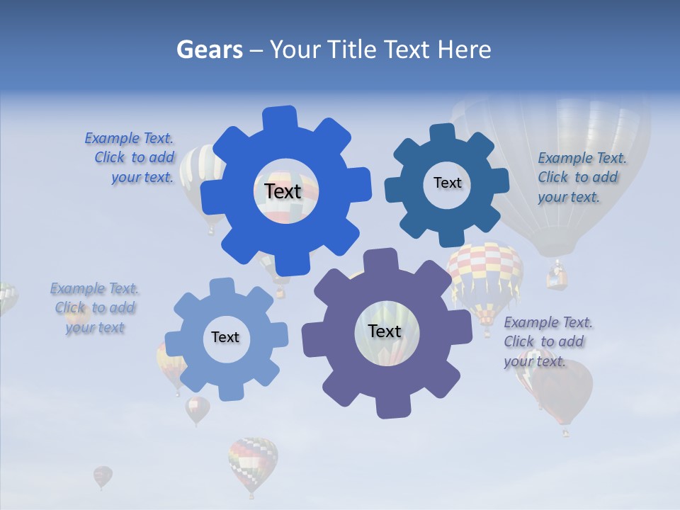 Ballooning Mid Air Basket PowerPoint Template