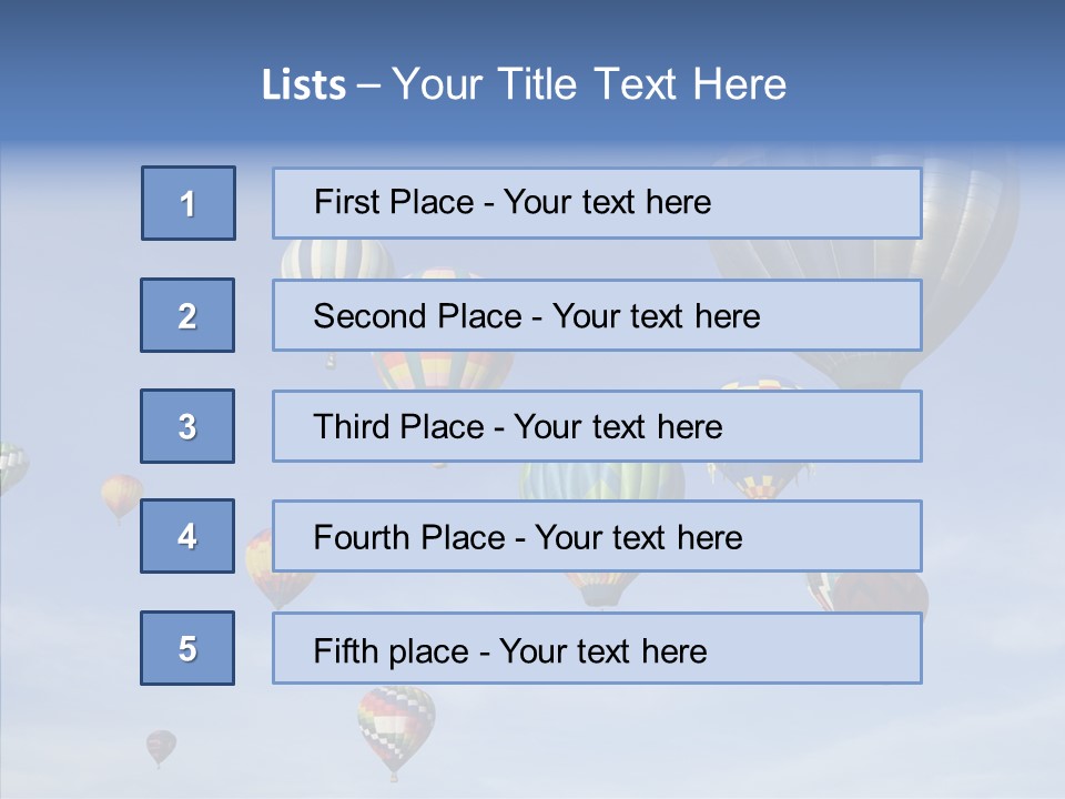 Ballooning Mid Air Basket PowerPoint Template