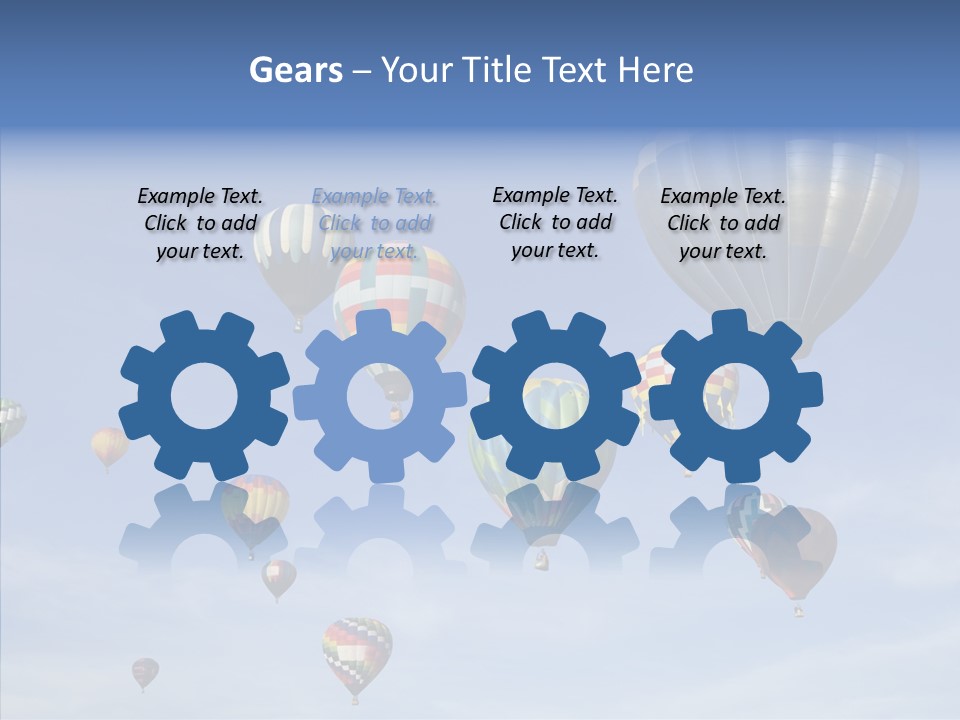 Ballooning Mid Air Basket PowerPoint Template