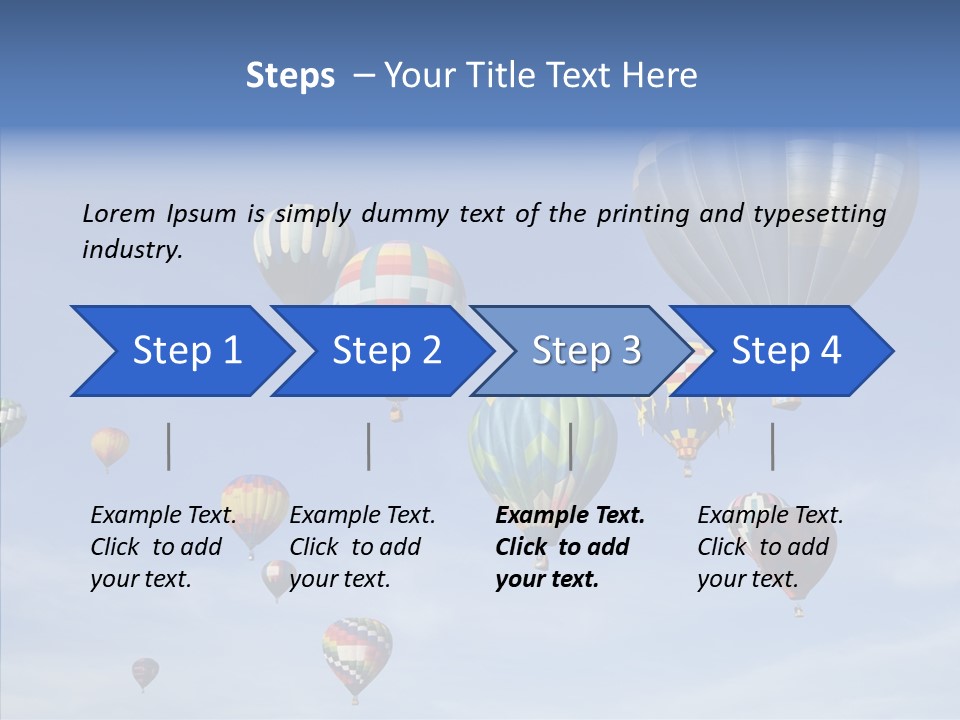 Ballooning Mid Air Basket PowerPoint Template