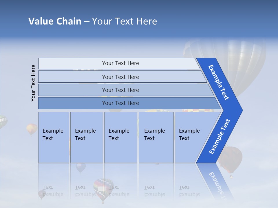 Ballooning Mid Air Basket PowerPoint Template