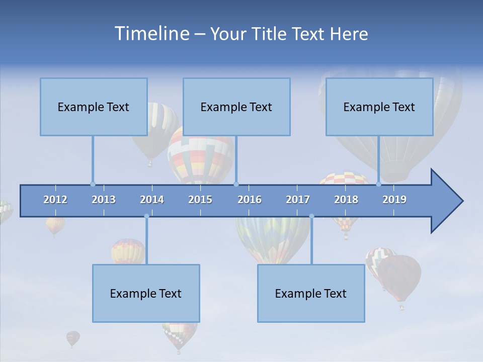 Ballooning Mid Air Basket PowerPoint Template