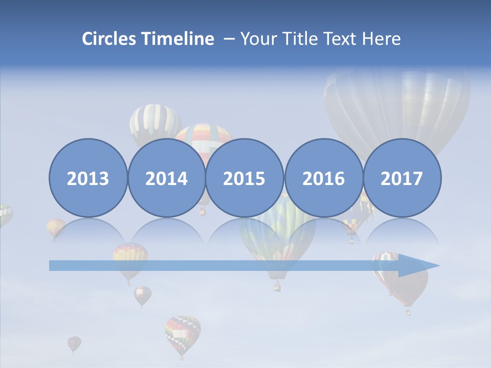 Ballooning Mid Air Basket PowerPoint Template