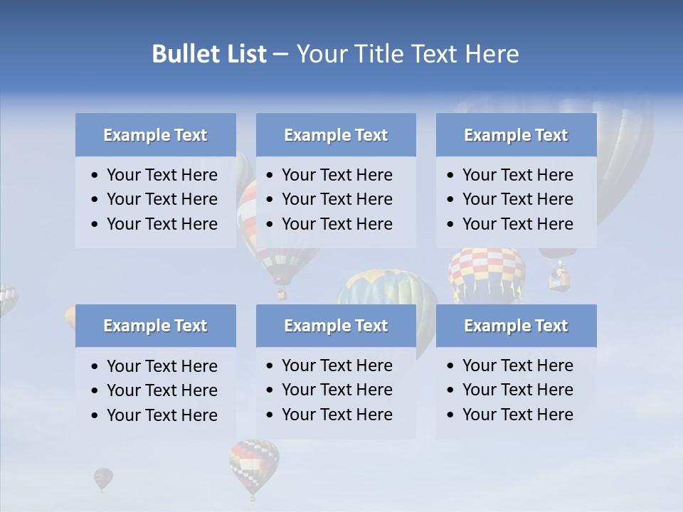 Ballooning Mid Air Basket PowerPoint Template