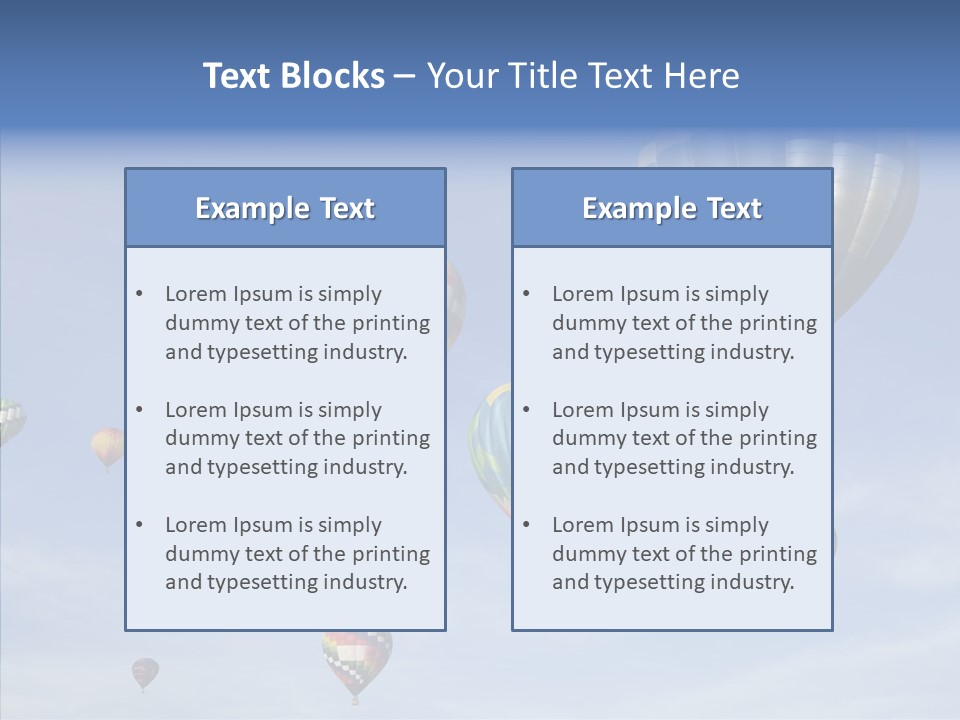Ballooning Mid Air Basket PowerPoint Template