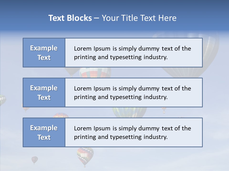 Ballooning Mid Air Basket PowerPoint Template