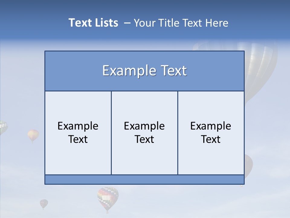 Ballooning Mid Air Basket PowerPoint Template