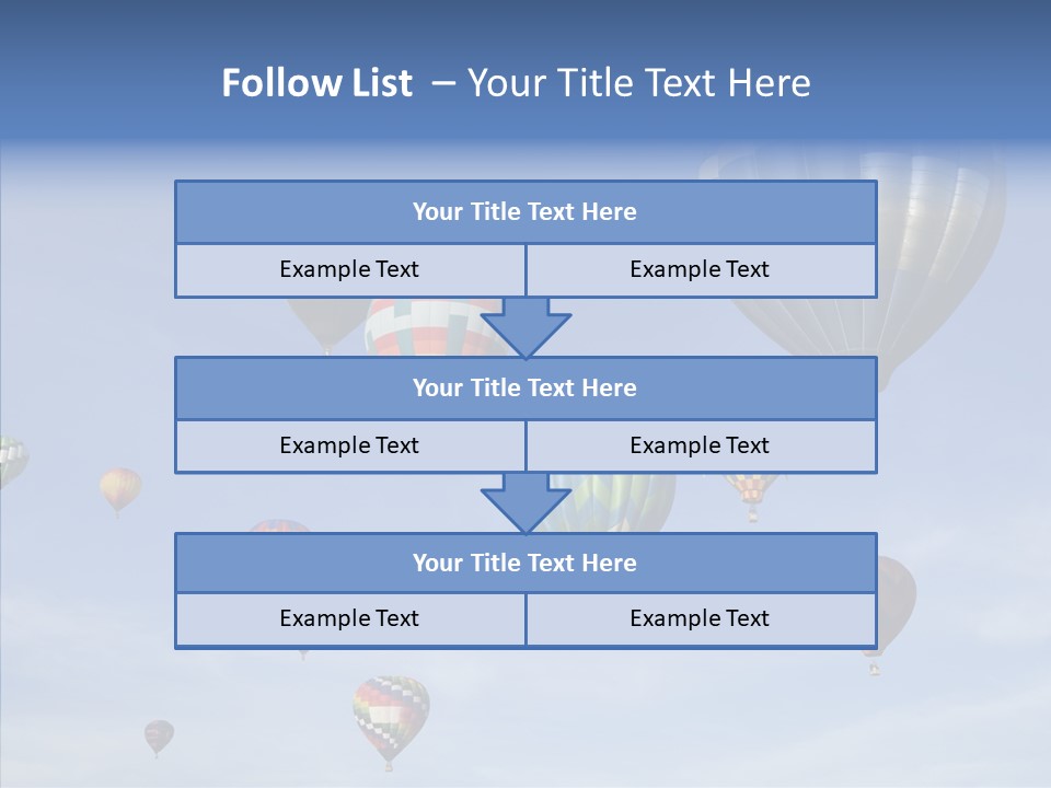 Ballooning Mid Air Basket PowerPoint Template