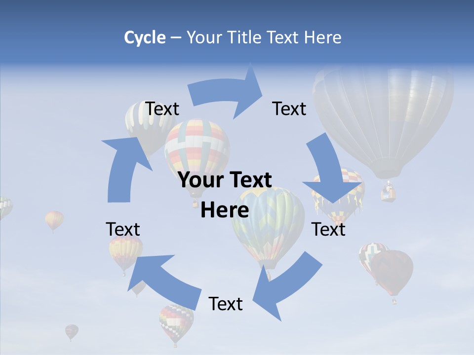 Ballooning Mid Air Basket PowerPoint Template