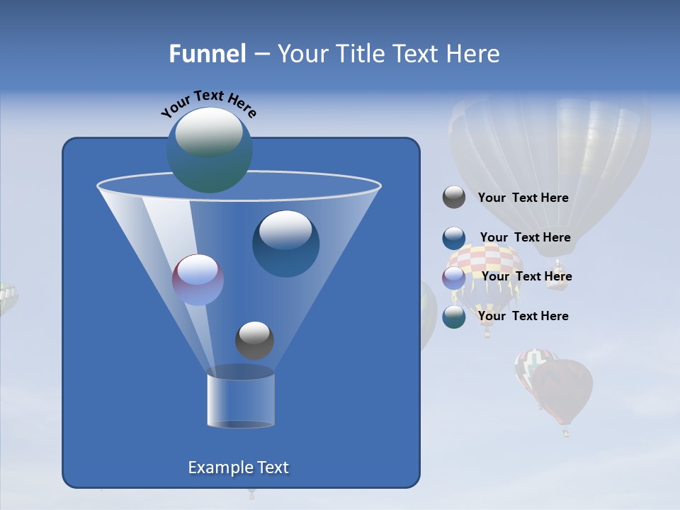Ballooning Mid Air Basket PowerPoint Template