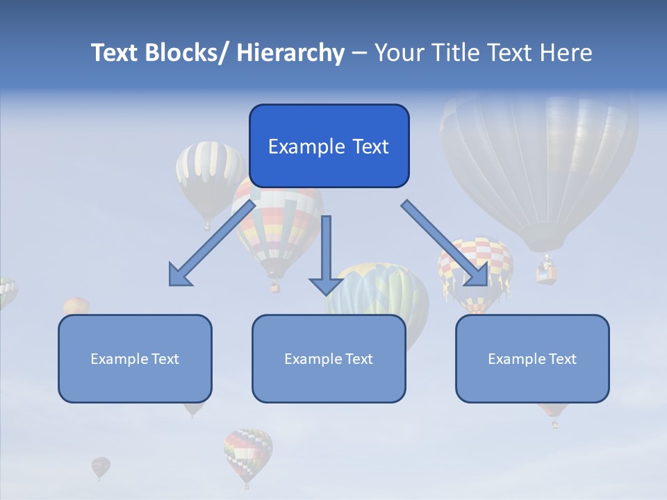 Ballooning Mid Air Basket PowerPoint Template
