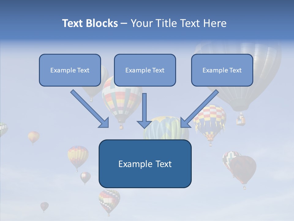 Ballooning Mid Air Basket PowerPoint Template