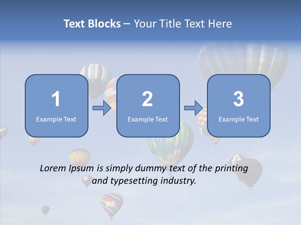 Ballooning Mid Air Basket PowerPoint Template